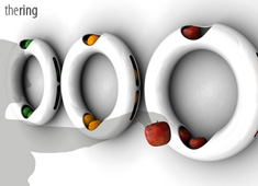 Ring - Wall Mounted Fruit Holder by Joung Myung Lee