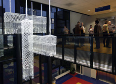 Bobbin - Hanging Fibreglass Lace Lamp by Niels Van Eijk & Miriam Van Der Lubbe 