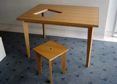 Cling - Table & Chair Built In by O-D-A Studio