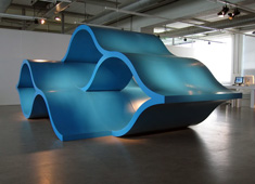 Blue Wave for Temporary Living by Andreas Angelidakis