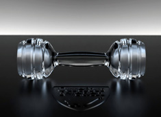 Orrefors Crystal Dumbbell by Alex Undall 