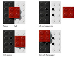 Reuse your Legos! Salt n' Pepper Shaker