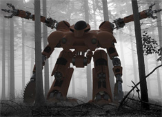 Forest Fire Clear Cut Robot