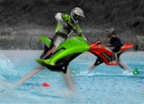 Hot Jet-Ski Action with No Environmental Reaction