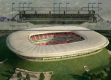 It is a Football Stadium Inside a Volcano