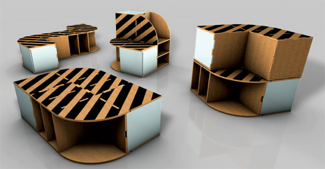 Дизайнер Педро Гомес создал картонную мебель