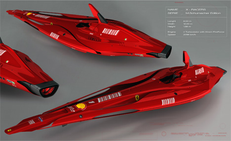 Ferrari XRacers Concept Formula1 Car by Vincent Montreuil Yanko Design