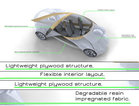 Futuristic Plywood and Resin Vehicle by Jonathon Henshall 02