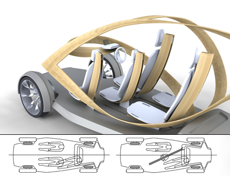Futuristic Plywood and Resin Vehicle by Jonathon Henshall 04