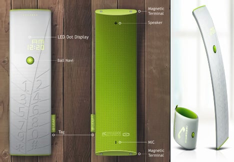 Leaf, eco-charging mobile phone
