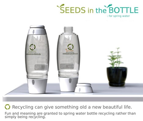 Seeds In The Bottle - Recycled PET Bottle Pots by Yun Hwan Sung