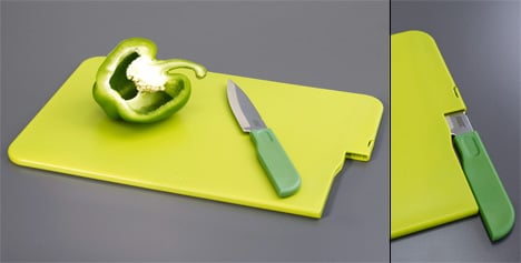 Slice & Store Kitchen Cutting board and Knife by Jospeh Joseph