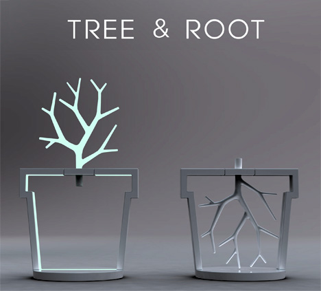Tree & Root Lamp by Kitae Pak