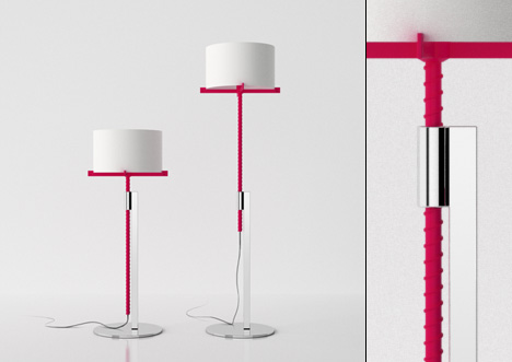 Screw Me adjustable height lamp by Jonathan Rowell
