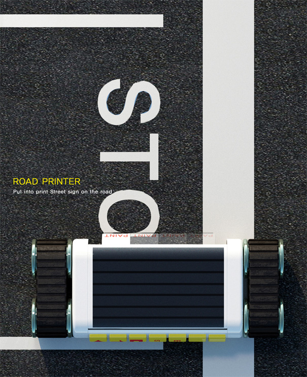 Road Printer - Sign Printer by Hoyoung Lee, Doyoung Kim & Hongju Kim for Designsory