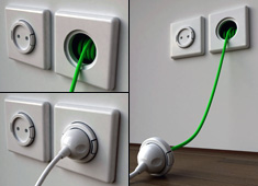 Recoiling Socket In The Wall