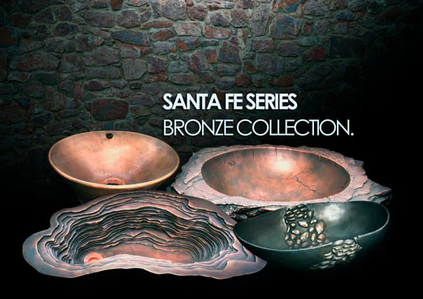 Santa Fe Bronze collection of sinks by Domain Industries, Inc.