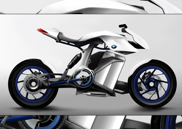 BMW HP Kunst hydrogen motorbike concept by Vincent Montreuil, Arik Schwarz, Benoît Czyz, and Charles Edouard Berche