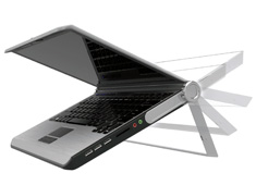 Laptop Morphs Into A Briefcase