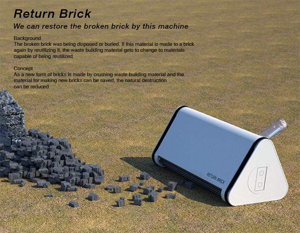 Return Brick – Broken Bricks Recycle Machine by Youngwoo Park, Hoyoung Lee & Miyeon Kim