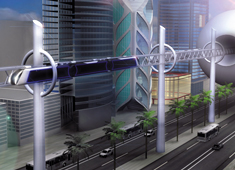 Floating Above the City on Rails