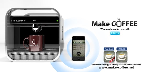 Make Coffee iPhone App For WiFi Controlled Coffee Machine by Mario Baluci