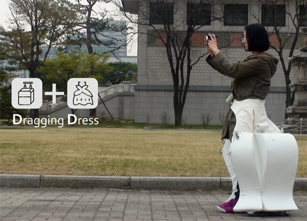 Dragging Dress -  Travel Suitcase by Miya Lee