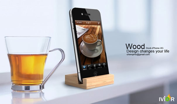 Wooden Dock for iPhone 4G by Chris Chan