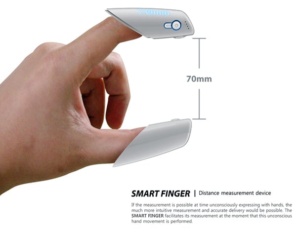 Розумний палець,  вимірювач відстані