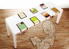 Slotted Table For Books
