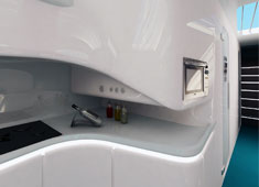Reflective Yacht Interior