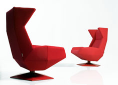 Origami Inspired Wingback