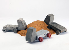 Cement Toy Trucks