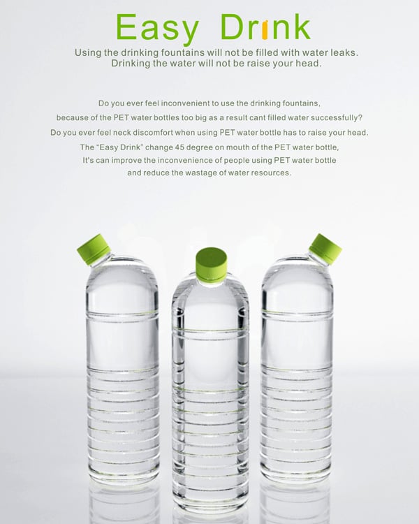 bottle from the top to a 45-degree angle Designers: Hsu Hsiang-Min, Liu Nai-Wen & Chen Yu-Hsin