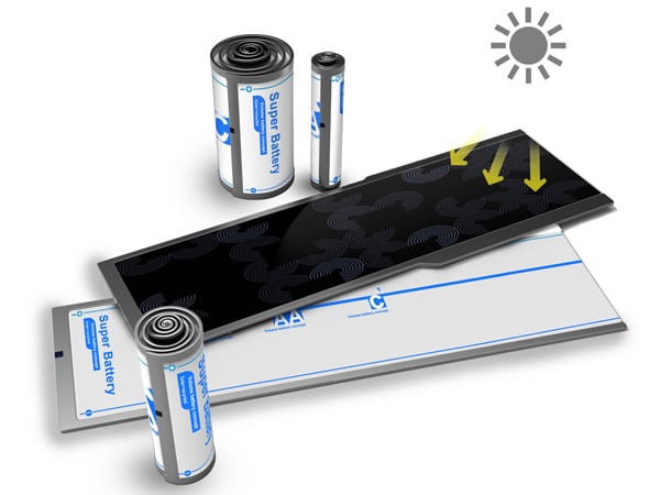 Super Battery – Solar Rechargeable Battery by Xiong Luyao