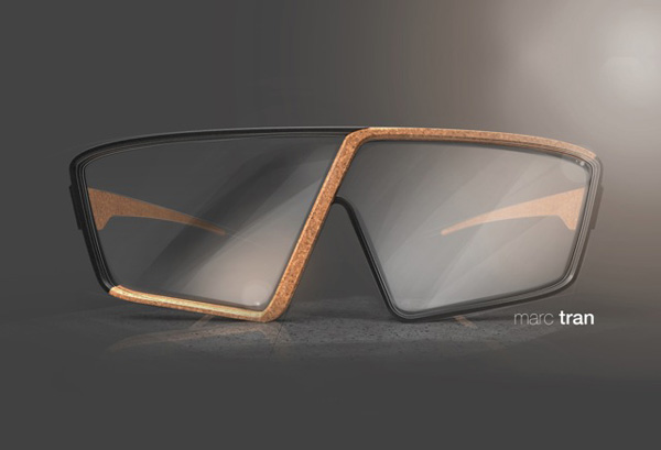 Luzette: Lunettes + Z – PVD and Cork Glasses by Marc Tran