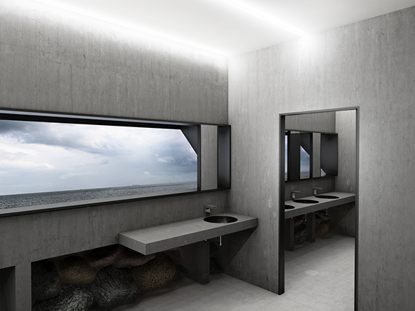 معماری سرویس بهداشتی ، آینه در معماری 