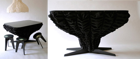 Fabric Draped Curtis Table by Jenny Nordberg