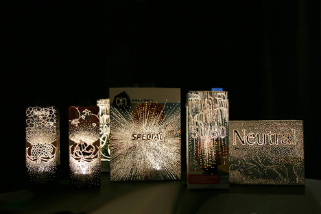 Recycled Packaging Lights by Anke Weiss