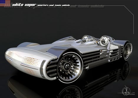 White Vapor Michelin Concept Car by Oliver May  