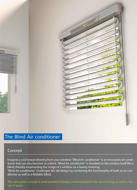 Solar Powered Blinds Air Conditioner by Minjoo Kwon