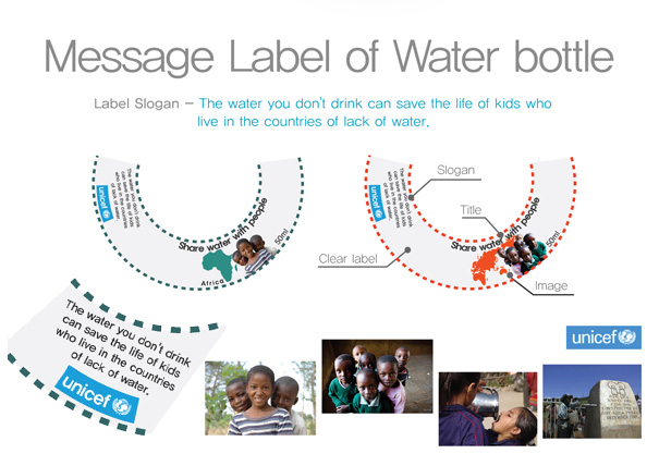 Message Label Water Bottle by Je Sung Park