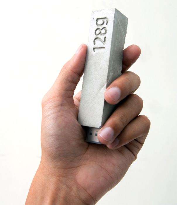 Memory Weights – Concrete USB Memory Stick by Shu-Chun Hsiao