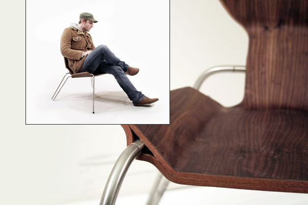 Wood Chair Has Human Heart