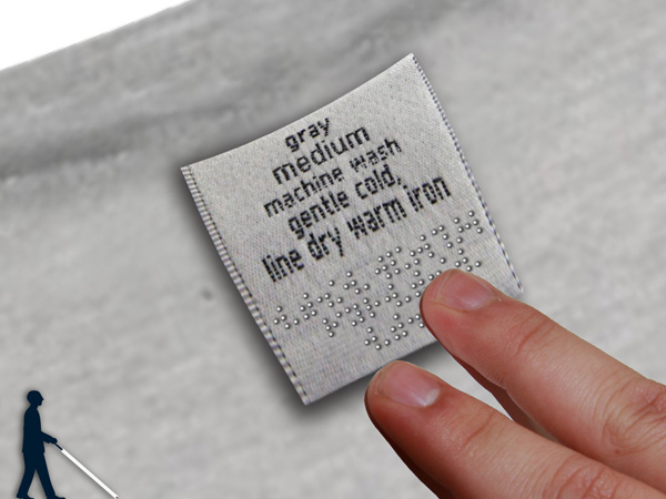 Clothes Tag Get Braille Yanko Design