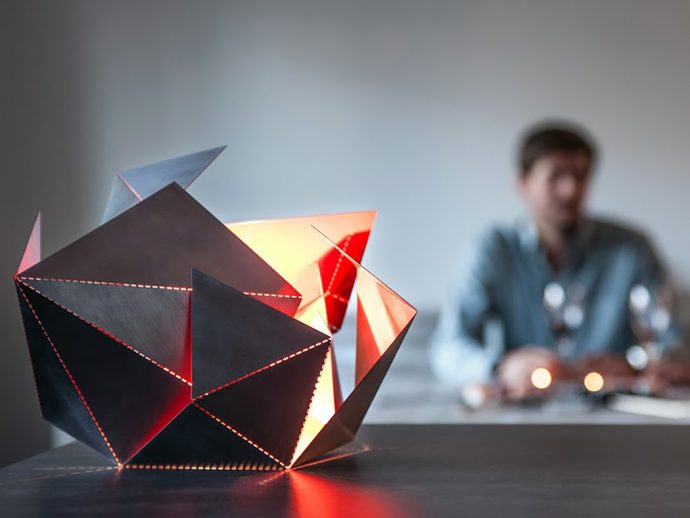 The Origami Lamp of Steel