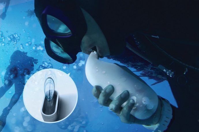 Drinking water, underwater!