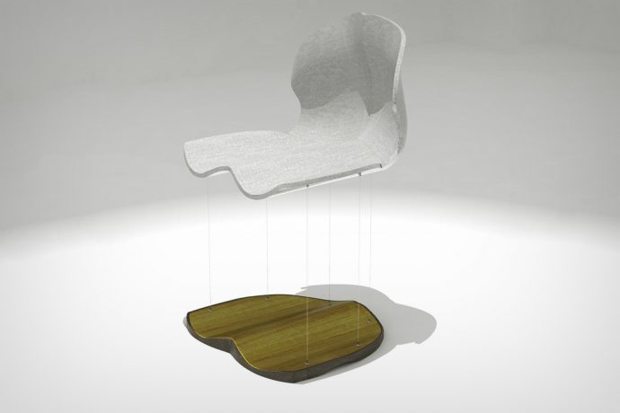 Floating ferromagnetic furniture