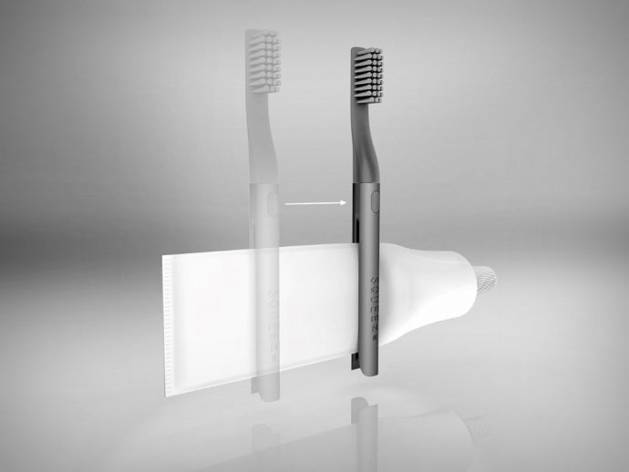 The no-paste-waste brush!