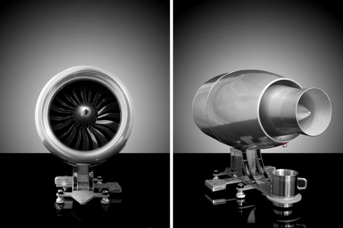 A cup of jet-engine brewed coffee!